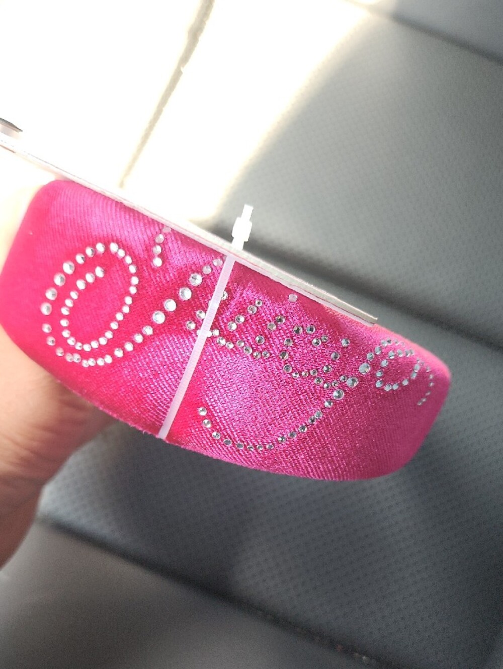 Juicy Couture Hot Pink Velvet Padded Headband - Picture 3 of 6